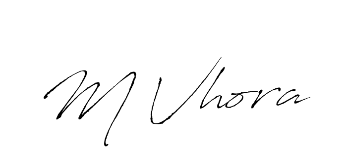 Create a beautiful signature design for name M Vhora. With this signature (Antro_Vectra) fonts, you can make a handwritten signature for free. M Vhora signature style 6 images and pictures png