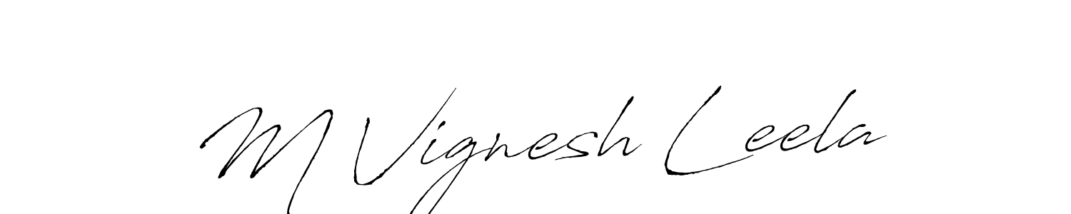 Once you've used our free online signature maker to create your best signature Antro_Vectra style, it's time to enjoy all of the benefits that M Vignesh Leela name signing documents. M Vignesh Leela signature style 6 images and pictures png