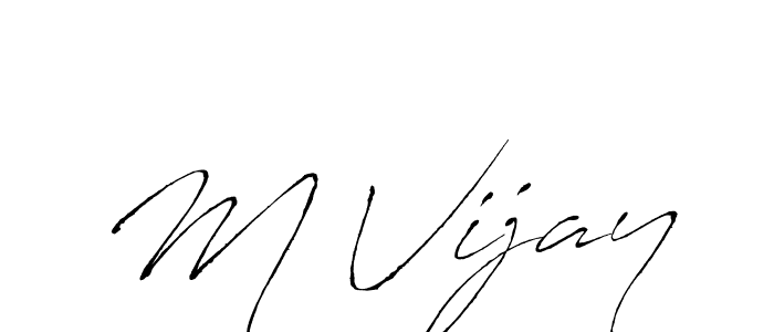 Also we have M Vijay name is the best signature style. Create professional handwritten signature collection using Antro_Vectra autograph style. M Vijay signature style 6 images and pictures png