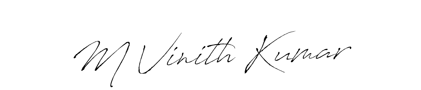 You should practise on your own different ways (Antro_Vectra) to write your name (M Vinith Kumar) in signature. don't let someone else do it for you. M Vinith Kumar signature style 6 images and pictures png