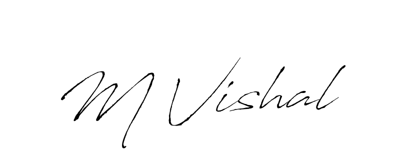 Design your own signature with our free online signature maker. With this signature software, you can create a handwritten (Antro_Vectra) signature for name M Vishal. M Vishal signature style 6 images and pictures png