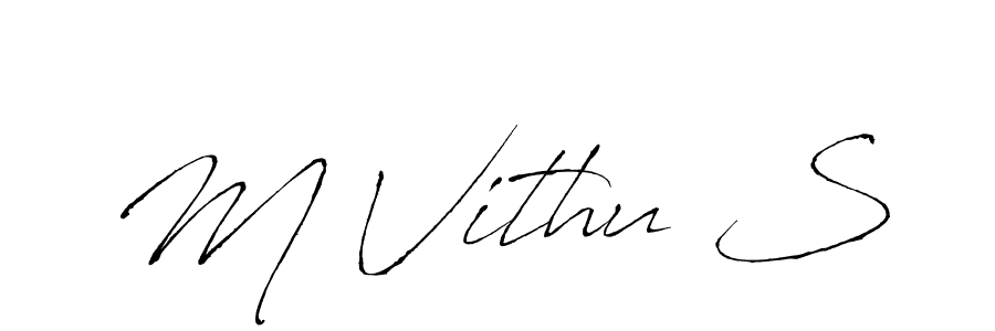 You can use this online signature creator to create a handwritten signature for the name M Vithu S. This is the best online autograph maker. M Vithu S signature style 6 images and pictures png