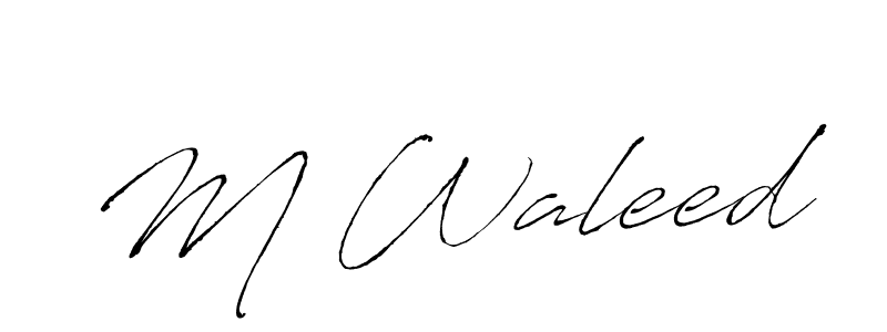 Create a beautiful signature design for name M Waleed. With this signature (Antro_Vectra) fonts, you can make a handwritten signature for free. M Waleed signature style 6 images and pictures png
