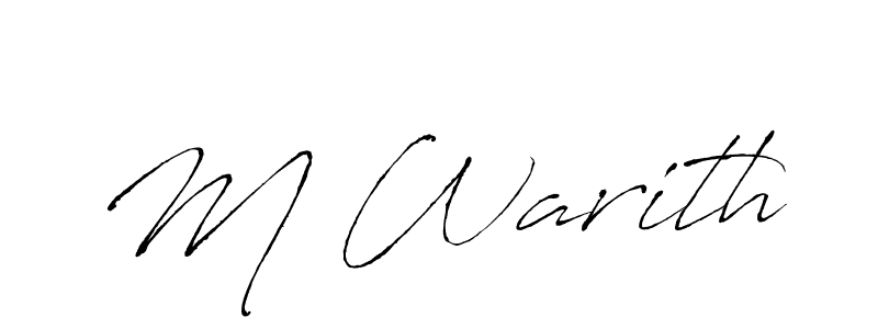 M Warith stylish signature style. Best Handwritten Sign (Antro_Vectra) for my name. Handwritten Signature Collection Ideas for my name M Warith. M Warith signature style 6 images and pictures png