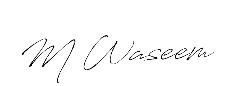 Use a signature maker to create a handwritten signature online. With this signature software, you can design (Antro_Vectra) your own signature for name M Waseem. M Waseem signature style 6 images and pictures png