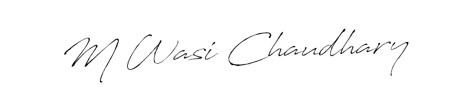 Make a short M Wasi Chaudhary signature style. Manage your documents anywhere anytime using Antro_Vectra. Create and add eSignatures, submit forms, share and send files easily. M Wasi Chaudhary signature style 6 images and pictures png