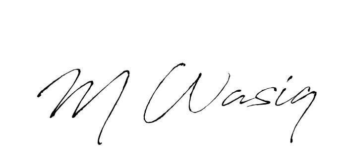 Also we have M Wasiq name is the best signature style. Create professional handwritten signature collection using Antro_Vectra autograph style. M Wasiq signature style 6 images and pictures png