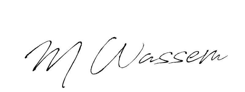 You should practise on your own different ways (Antro_Vectra) to write your name (M Wassem) in signature. don't let someone else do it for you. M Wassem signature style 6 images and pictures png