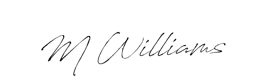 Once you've used our free online signature maker to create your best signature Antro_Vectra style, it's time to enjoy all of the benefits that M Williams name signing documents. M Williams signature style 6 images and pictures png