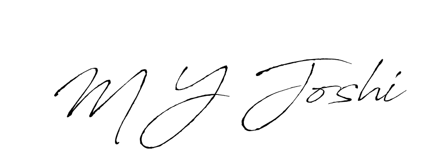 Create a beautiful signature design for name M Y Joshi. With this signature (Antro_Vectra) fonts, you can make a handwritten signature for free. M Y Joshi signature style 6 images and pictures png