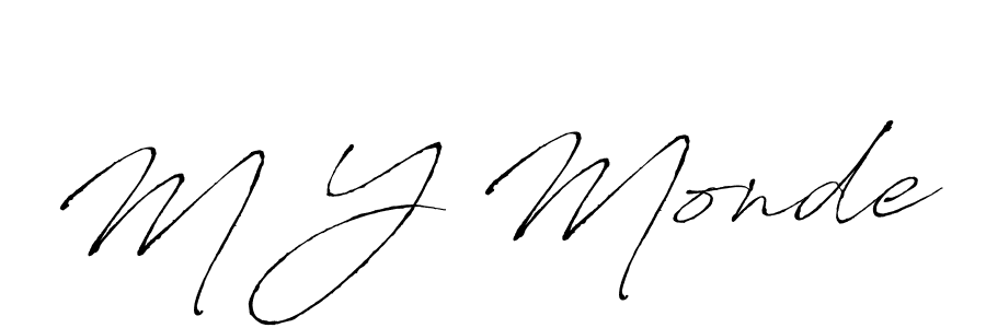 Design your own signature with our free online signature maker. With this signature software, you can create a handwritten (Antro_Vectra) signature for name M Y Monde. M Y Monde signature style 6 images and pictures png