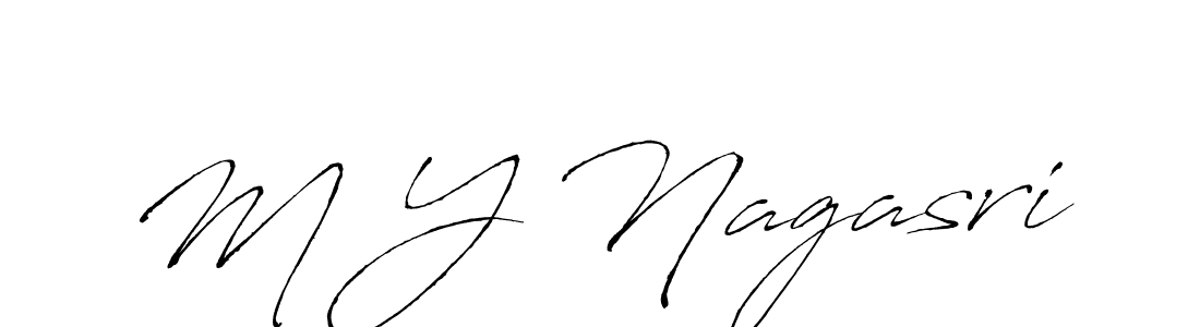 Antro_Vectra is a professional signature style that is perfect for those who want to add a touch of class to their signature. It is also a great choice for those who want to make their signature more unique. Get M Y Nagasri name to fancy signature for free. M Y Nagasri signature style 6 images and pictures png