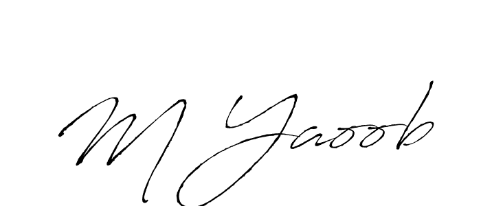 Design your own signature with our free online signature maker. With this signature software, you can create a handwritten (Antro_Vectra) signature for name M Yaoob. M Yaoob signature style 6 images and pictures png