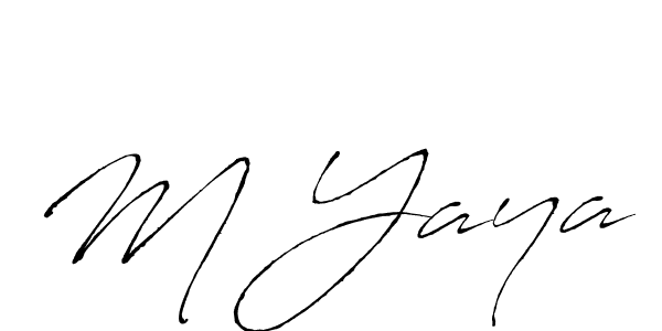 How to make M Yaya name signature. Use Antro_Vectra style for creating short signs online. This is the latest handwritten sign. M Yaya signature style 6 images and pictures png