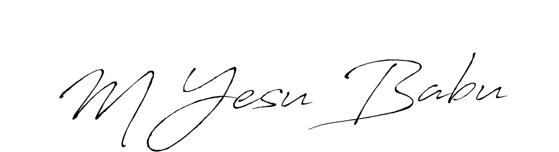 You should practise on your own different ways (Antro_Vectra) to write your name (M Yesu Babu) in signature. don't let someone else do it for you. M Yesu Babu signature style 6 images and pictures png