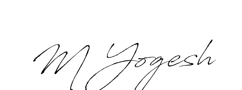 Use a signature maker to create a handwritten signature online. With this signature software, you can design (Antro_Vectra) your own signature for name M Yogesh. M Yogesh signature style 6 images and pictures png