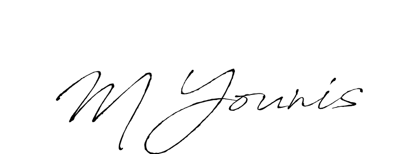 M Younis stylish signature style. Best Handwritten Sign (Antro_Vectra) for my name. Handwritten Signature Collection Ideas for my name M Younis. M Younis signature style 6 images and pictures png