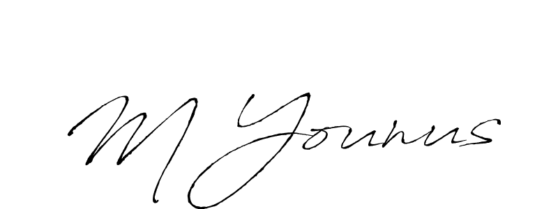 The best way (Antro_Vectra) to make a short signature is to pick only two or three words in your name. The name M Younus include a total of six letters. For converting this name. M Younus signature style 6 images and pictures png