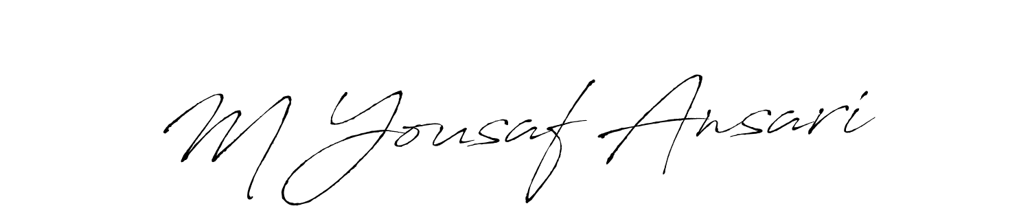 Use a signature maker to create a handwritten signature online. With this signature software, you can design (Antro_Vectra) your own signature for name M Yousaf Ansari. M Yousaf Ansari signature style 6 images and pictures png