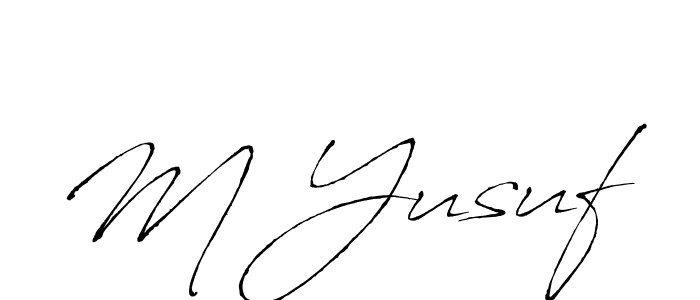 You should practise on your own different ways (Antro_Vectra) to write your name (M Yusuf) in signature. don't let someone else do it for you. M Yusuf signature style 6 images and pictures png