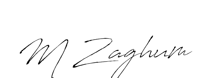 Design your own signature with our free online signature maker. With this signature software, you can create a handwritten (Antro_Vectra) signature for name M Zaghum. M Zaghum signature style 6 images and pictures png