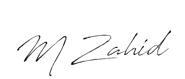 Create a beautiful signature design for name M Zahid. With this signature (Antro_Vectra) fonts, you can make a handwritten signature for free. M Zahid signature style 6 images and pictures png