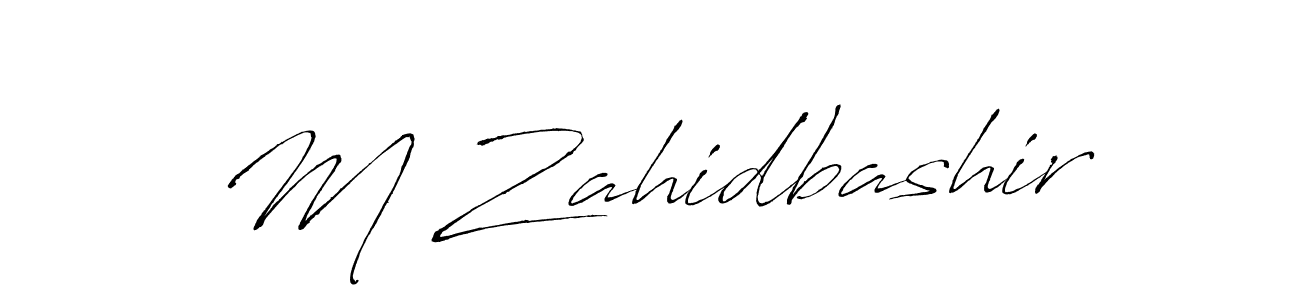 Create a beautiful signature design for name M Zahidbashir. With this signature (Antro_Vectra) fonts, you can make a handwritten signature for free. M Zahidbashir signature style 6 images and pictures png