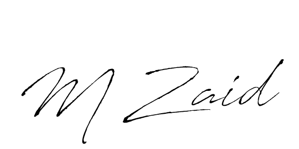 Use a signature maker to create a handwritten signature online. With this signature software, you can design (Antro_Vectra) your own signature for name M Zaid. M Zaid signature style 6 images and pictures png