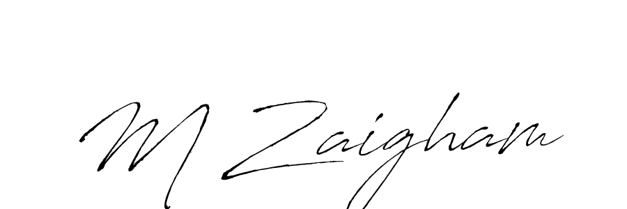 Also You can easily find your signature by using the search form. We will create M Zaigham name handwritten signature images for you free of cost using Antro_Vectra sign style. M Zaigham signature style 6 images and pictures png
