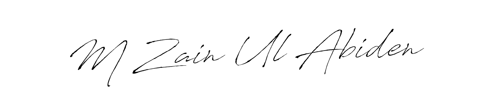 Also we have M Zain Ul Abiden name is the best signature style. Create professional handwritten signature collection using Antro_Vectra autograph style. M Zain Ul Abiden signature style 6 images and pictures png