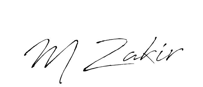 How to make M Zakir signature? Antro_Vectra is a professional autograph style. Create handwritten signature for M Zakir name. M Zakir signature style 6 images and pictures png