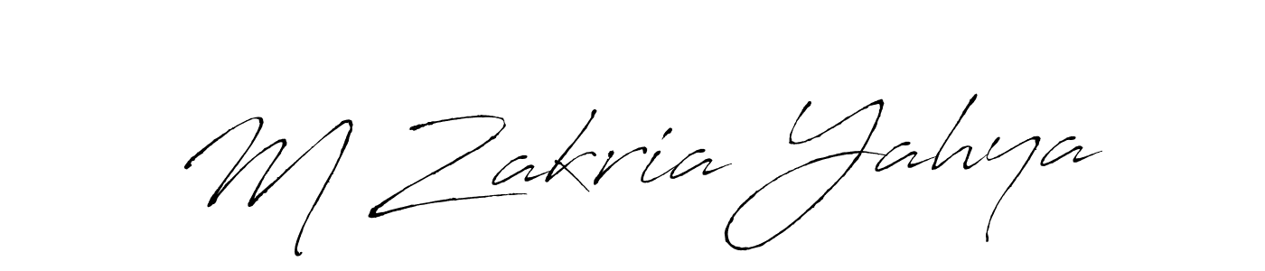 The best way (Antro_Vectra) to make a short signature is to pick only two or three words in your name. The name M Zakria Yahya include a total of six letters. For converting this name. M Zakria Yahya signature style 6 images and pictures png