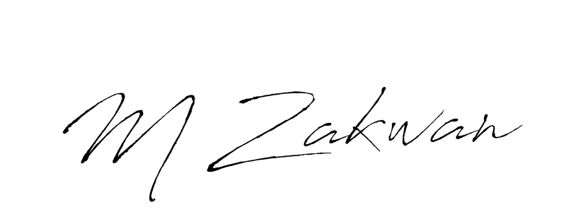 Design your own signature with our free online signature maker. With this signature software, you can create a handwritten (Antro_Vectra) signature for name M Zakwan. M Zakwan signature style 6 images and pictures png
