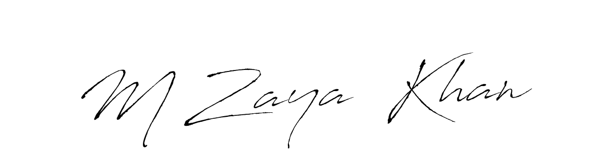 M Zaya  Khan stylish signature style. Best Handwritten Sign (Antro_Vectra) for my name. Handwritten Signature Collection Ideas for my name M Zaya  Khan. M Zaya  Khan signature style 6 images and pictures png