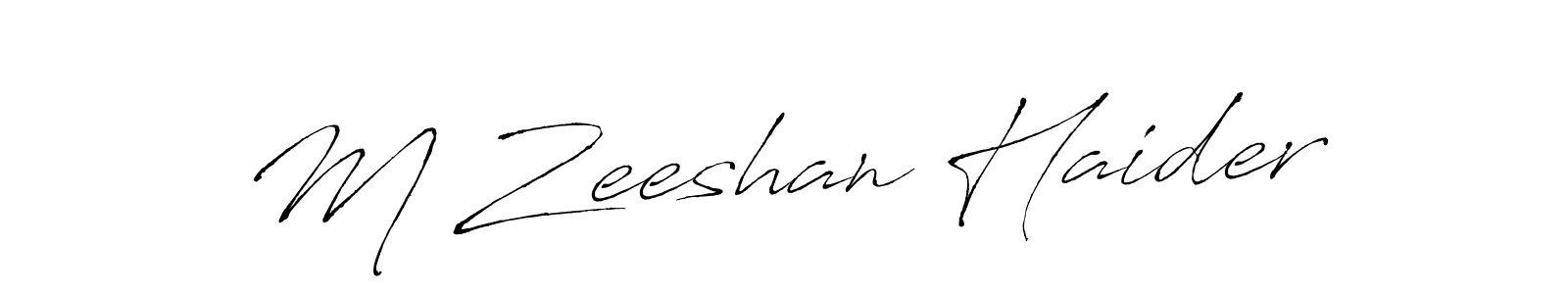 Also we have M Zeeshan Haider name is the best signature style. Create professional handwritten signature collection using Antro_Vectra autograph style. M Zeeshan Haider signature style 6 images and pictures png