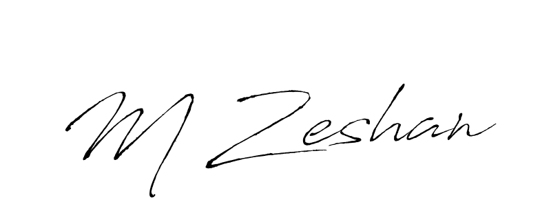 Make a beautiful signature design for name M Zeshan. With this signature (Antro_Vectra) style, you can create a handwritten signature for free. M Zeshan signature style 6 images and pictures png