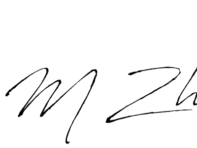 M Zh stylish signature style. Best Handwritten Sign (Antro_Vectra) for my name. Handwritten Signature Collection Ideas for my name M Zh. M Zh signature style 6 images and pictures png