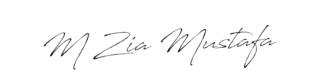 Make a beautiful signature design for name M Zia Mustafa. With this signature (Antro_Vectra) style, you can create a handwritten signature for free. M Zia Mustafa signature style 6 images and pictures png