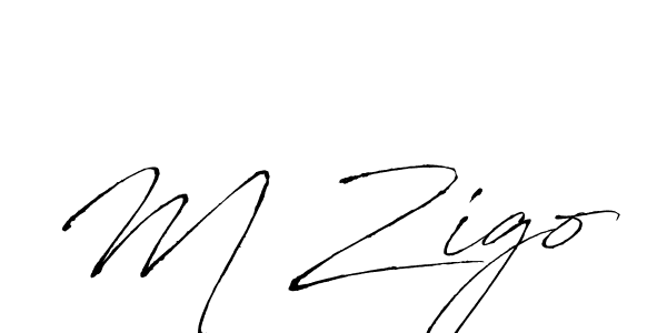 How to make M Zigo signature? Antro_Vectra is a professional autograph style. Create handwritten signature for M Zigo name. M Zigo signature style 6 images and pictures png