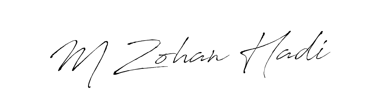 Also You can easily find your signature by using the search form. We will create M Zohan Hadi name handwritten signature images for you free of cost using Antro_Vectra sign style. M Zohan Hadi signature style 6 images and pictures png