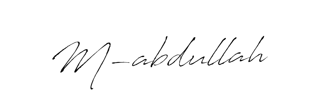Create a beautiful signature design for name M-abdullah. With this signature (Antro_Vectra) fonts, you can make a handwritten signature for free. M-abdullah signature style 6 images and pictures png