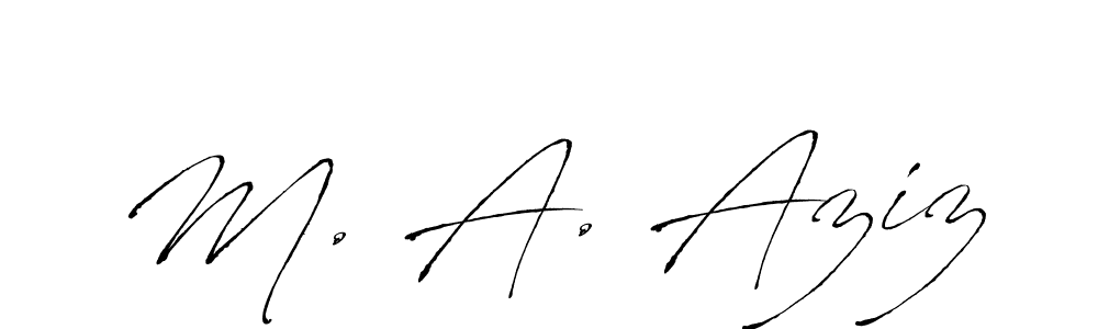 Design your own signature with our free online signature maker. With this signature software, you can create a handwritten (Antro_Vectra) signature for name M. A. Aziz. M. A. Aziz signature style 6 images and pictures png