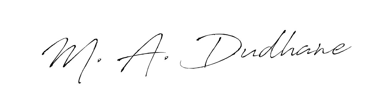 This is the best signature style for the M. A. Dudhane name. Also you like these signature font (Antro_Vectra). Mix name signature. M. A. Dudhane signature style 6 images and pictures png