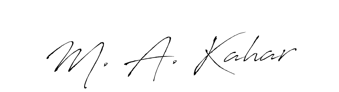 Also You can easily find your signature by using the search form. We will create M. A. Kahar name handwritten signature images for you free of cost using Antro_Vectra sign style. M. A. Kahar signature style 6 images and pictures png