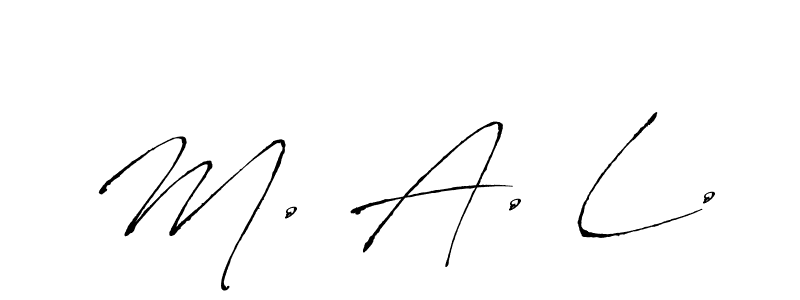 Make a beautiful signature design for name M. A. L.. With this signature (Antro_Vectra) style, you can create a handwritten signature for free. M. A. L. signature style 6 images and pictures png