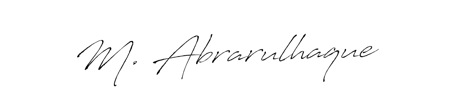 How to make M. Abrarulhaque signature? Antro_Vectra is a professional autograph style. Create handwritten signature for M. Abrarulhaque name. M. Abrarulhaque signature style 6 images and pictures png