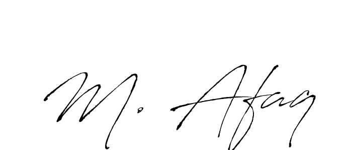 How to make M. Afaq name signature. Use Antro_Vectra style for creating short signs online. This is the latest handwritten sign. M. Afaq signature style 6 images and pictures png