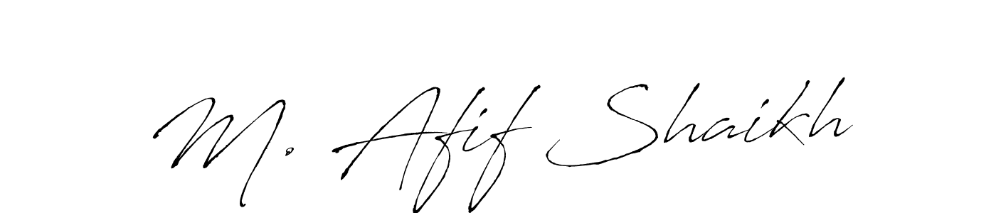 M. Afif Shaikh stylish signature style. Best Handwritten Sign (Antro_Vectra) for my name. Handwritten Signature Collection Ideas for my name M. Afif Shaikh. M. Afif Shaikh signature style 6 images and pictures png