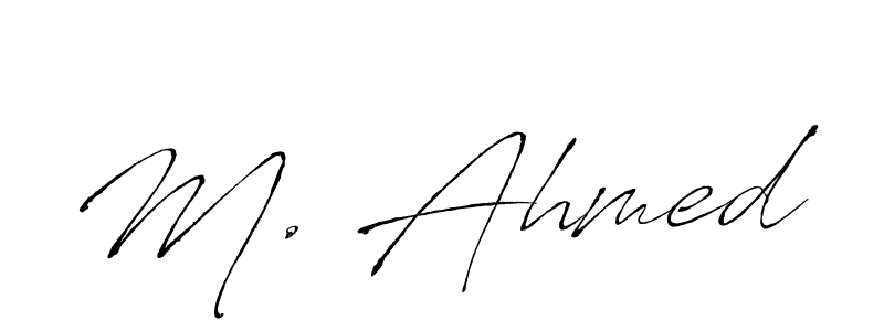 Create a beautiful signature design for name M. Ahmed. With this signature (Antro_Vectra) fonts, you can make a handwritten signature for free. M. Ahmed signature style 6 images and pictures png