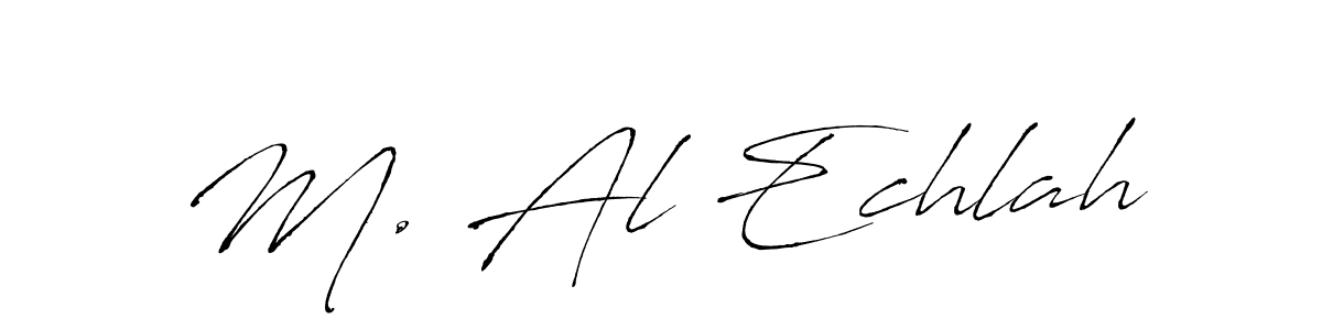 How to make M. Al Echlah signature? Antro_Vectra is a professional autograph style. Create handwritten signature for M. Al Echlah name. M. Al Echlah signature style 6 images and pictures png